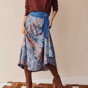NWT Anthropologie Abstract Midi Skirt - M